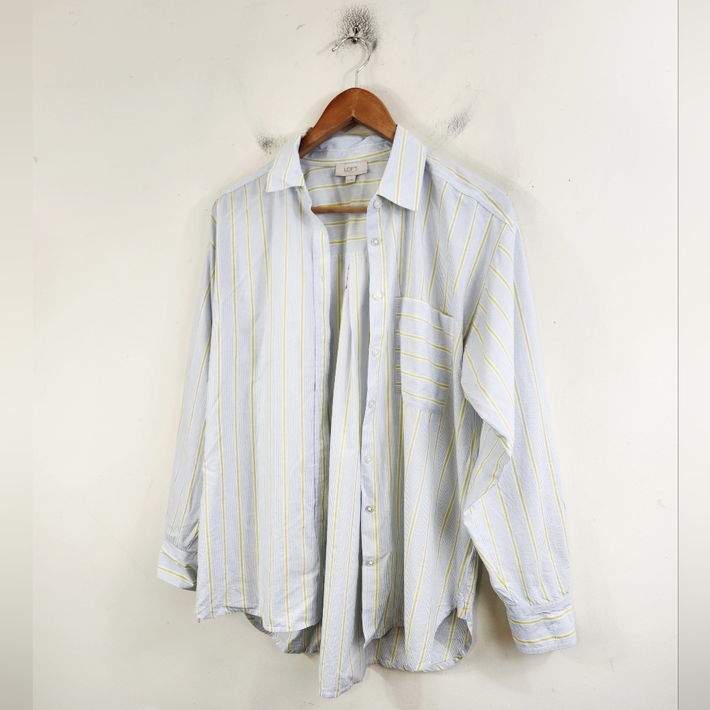 Loft Cotton Stripe Button Down